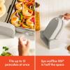 imageBELLA 10 x 20 in Ceramic FoldnStore Dual Temp Griddle  FlipnStore Ceramic Waffle Maker Fitsanywhere Kitchenware EverGood Ceramic Nonstick Coating Breakfast Essentials Oatmilk