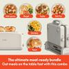 imageBELLA 10 x 20 in FoldnStore Dual Temp Griddle  2 Slice Slim toaster Fitsanywhere Kitchenware Slim Toaster w 6 Shades Control ampamp Griddle w EverGood Ceramic Nonstick Coating Oatmilk