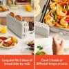 imageBELLA 10 x 20 in FoldnStore Dual Temp Griddle  2 Slice Slim toaster Fitsanywhere Kitchenware Slim Toaster w 6 Shades Control ampamp Griddle w EverGood Ceramic Nonstick Coating Oatmilk