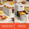 imageBELLA Slim 2 Slice Toaster  4Qt Slim Air Fryer Fitsanywhere Kitchenware Small Air Fryer w 6 Preset Cooking Options and Slim Toaster w 6 Shades Control Oatmilk