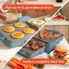 imageBella 10quotx 20quot Ceramic FoldnStore Dual Temp Griddle Fitsanywhere Kitchenware EverGood Ceramic Nonstick Coating 2 Temperature Zones up to 400F Dishwasher Safe Drip Tray 1500 Watt OatmilkSurf