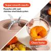imagebella 10 Speed Countertop Blender Juicer ampamp Smoothie Maker Fitsanywhere Kitchenware Slim Flip ampamp Store Design Dishwasher Safe 48oz Capacity Pitcher ampamp Lid Stainless Steel Blade 450 Watt OatmilkBlossom