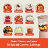 imagebella 10 Speed Countertop Blender Juicer ampamp Smoothie Maker Fitsanywhere Kitchenware Slim Flip ampamp Store Design Dishwasher Safe 48oz Capacity Pitcher ampamp Lid Stainless Steel Blade 450 Watt OatmilkBlossom
