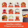 imagebella 10 Speed Countertop Blender Juicer ampamp Smoothie Maker Fitsanywhere Kitchenware Slim Flip ampamp Store Design Dishwasher Safe 48oz Capacity Pitcher ampamp Lid Stainless Steel Blade 450 Watt OatmilkPlum