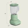 imagebella 10 Speed Countertop Blender Juicer ampamp Smoothie Maker Fitsanywhere Kitchenware Slim Flip ampamp Store Design Dishwasher Safe 48oz Capacity Pitcher ampamp Lid Stainless Steel Blade 450 Watt OatmilkSeaglass