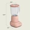 imagebella 10 Speed Countertop Blender Juicer ampamp Smoothie Maker Fitsanywhere Kitchenware Slim Flip ampamp Store Design Dishwasher Safe 48oz Capacity Pitcher ampamp Lid Stainless Steel Blade 450 Watt OatmilkBlossom