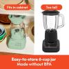 imagebella 10 Speed Countertop Blender Juicer ampamp Smoothie Maker Fitsanywhere Kitchenware Slim Flip ampamp Store Design Dishwasher Safe 48oz Capacity Pitcher ampamp Lid Stainless Steel Blade 450 Watt OatmilkSeaglass
