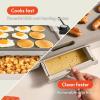 imagebella 10quot x 20quot Electric Griddle with EverGood Ceramic Nonstick Coating Removable Temperature Probe DishwasherSafe Drip Tray ampamp Cool Touch Handles Cook up to 10 Eggs 1500 Watt OatmilkOatmilk  Tray