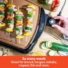 imagebella 10quot x 20quot Electric Griddle with EverGood Ceramic Nonstick Coating Removable Temperature Probe DishwasherSafe Drip Tray ampamp Cool Touch Handles Cook up to 10 Eggs 1500 Watt OatmilkCopper