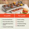 imagebella 10quot x 20quot Electric Griddle with EverGood Ceramic Nonstick Coating Removable Temperature Probe DishwasherSafe Drip Tray ampamp Cool Touch Handles Cook up to 10 Eggs 1500 Watt OatmilkOatmilk  Tray