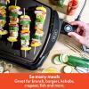 imagebella 10quot x 20quot Electric Griddle with EverGood Ceramic Nonstick Coating Removable Temperature Probe DishwasherSafe Drip Tray ampamp Cool Touch Handles Cook up to 10 Eggs 1500 Watt OatmilkBlack