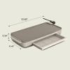 imagebella 10quot x 20quot Electric Griddle with EverGood Ceramic Nonstick Coating Removable Temperature Probe DishwasherSafe Drip Tray ampamp Cool Touch Handles Cook up to 10 Eggs 1500 Watt OatmilkOatmilk  Tray