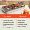 imagebella 10quot x 20quot Electric Griddle with EverGood Ceramic Nonstick Coating Removable Temperature Probe DishwasherSafe Drip Tray ampamp Cool Touch Handles Cook up to 10 Eggs 1500 Watt OatmilkOatmilk