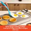 imagebella 10quot x 20quot Electric Griddle with EverGood Ceramic Nonstick Coating Removable Temperature Probe DishwasherSafe Drip Tray ampamp Cool Touch Handles Cook up to 10 Eggs 1500 Watt OatmilkOatmilk