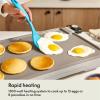 imagebella 12quot x 22quot Electric Griddle with Warming Tray EverGood Ceramic Nonstick Coating ampamp Removable Temperature Probe DishwasherSafe Drip Tray ampamp Cool Touch Handles 1500 Watt OatmilkOatmilk  Tray