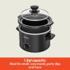imagebella 15 Qt Slow Cooker with 3 Heat Manual Control Ceramic Nonstick Coating Dishwasher Safe Stoneware Pot and Tempered Glass Lid Tangle Free Cord Wrap ampamp Cool Touch Handles BlossomBlack