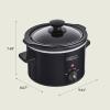 imagebella 15 Qt Slow Cooker with 3 Heat Manual Control Ceramic Nonstick Coating Dishwasher Safe Stoneware Pot and Tempered Glass Lid Tangle Free Cord Wrap ampamp Cool Touch Handles BlossomBlack