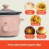 imagebella 15 Qt Slow Cooker with 3 Heat Manual Control Ceramic Nonstick Coating Dishwasher Safe Stoneware Pot and Tempered Glass Lid Tangle Free Cord Wrap ampamp Cool Touch Handles BlossomBlossom