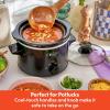 imagebella 15 Qt Slow Cooker with 3 Heat Manual Control Ceramic Nonstick Coating Dishwasher Safe Stoneware Pot and Tempered Glass Lid Tangle Free Cord Wrap ampamp Cool Touch Handles BlossomBlack