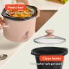imagebella 15 Qt Slow Cooker with 3 Heat Manual Control Ceramic Nonstick Coating Dishwasher Safe Stoneware Pot and Tempered Glass Lid Tangle Free Cord Wrap ampamp Cool Touch Handles BlossomBlossom