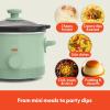 imagebella 15 Qt Slow Cooker with 3 Heat Manual Control Ceramic Nonstick Coating Dishwasher Safe Stoneware Pot and Tempered Glass Lid Tangle Free Cord Wrap ampamp Cool Touch Handles BlossomSeaglass