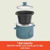 imagebella 15 Qt Slow Cooker with 3 Heat Manual Control Ceramic Nonstick Coating Dishwasher Safe Stoneware Pot and Tempered Glass Lid Tangle Free Cord Wrap ampamp Cool Touch Handles BlossomSurf