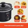 imagebella 15 Qt Slow Cooker with 3 Heat Manual Control Ceramic Nonstick Coating Dishwasher Safe Stoneware Pot and Tempered Glass Lid Tangle Free Cord Wrap ampamp Cool Touch Handles BlossomBlack