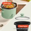imagebella 15 Qt Slow Cooker with 3 Heat Manual Control Ceramic Nonstick Coating Dishwasher Safe Stoneware Pot and Tempered Glass Lid Tangle Free Cord Wrap ampamp Cool Touch Handles BlossomSeaglass