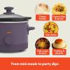 imagebella 15 Qt Slow Cooker with 3 Heat Manual Control Ceramic Nonstick Coating Dishwasher Safe Stoneware Pot and Tempered Glass Lid Tangle Free Cord Wrap ampamp Cool Touch Handles BlossomPlum