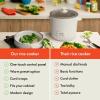 imagebella 16 Cup Rice Cooker with Steamer Dishwasher Safe Steaming Basket Rice Paddle and Measuring Cup Removable Nonstick Cooking Bowl Automatic Keep Warm Function 400 Watt PlumOatmilk