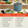 imagebella 16 Cup Rice Cooker with Steamer Dishwasher Safe Steaming Basket Rice Paddle and Measuring Cup Removable Nonstick Cooking Bowl Automatic Keep Warm Function 400 Watt PlumSurf