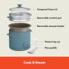 imagebella 16 Cup Rice Cooker with Steamer Dishwasher Safe Steaming Basket Rice Paddle and Measuring Cup Removable Nonstick Cooking Bowl Automatic Keep Warm Function 400 Watt PlumSurf