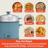 imagebella 16 Cup Rice Cooker with Steamer Dishwasher Safe Steaming Basket Rice Paddle and Measuring Cup Removable Nonstick Cooking Bowl Automatic Keep Warm Function 400 Watt PlumSurf