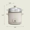 imagebella 16 Cup Rice Cooker with Steamer Dishwasher Safe Steaming Basket Rice Paddle and Measuring Cup Removable Nonstick Cooking Bowl Automatic Keep Warm Function 400 Watt PlumOatmilk