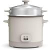 imagebella 16 Cup Rice Cooker with Steamer Dishwasher Safe Steaming Basket Rice Paddle and Measuring Cup Removable Nonstick Cooking Bowl Automatic Keep Warm Function 400 Watt PlumOatmilk