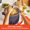 imagebella 16 Cup Rice Cooker with Steamer Dishwasher Safe Steaming Basket Rice Paddle and Measuring Cup Removable Nonstick Cooking Bowl Automatic Keep Warm Function 400 Watt PlumPlum
