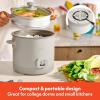 imagebella 16 Cup Rice Cooker with Steamer Dishwasher Safe Steaming Basket Rice Paddle and Measuring Cup Removable Nonstick Cooking Bowl Automatic Keep Warm Function 400 Watt PlumOatmilk