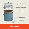 imagebella 16 Cup Rice Cooker with Steamer Dishwasher Safe Steaming Basket Rice Paddle and Measuring Cup Removable Nonstick Cooking Bowl Automatic Keep Warm Function 400 Watt PlumSurf