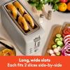 imagebella 2 Slice Slim Toaster Fitsanywhere Kitchenware 6 Setting Shade Control with Reheat ampamp Cancel Buttons Fits sourdough 10 Long Slot Anti Jam ampamp Auto Shutoff 900 Watt OatmilkOatmilk