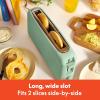 imagebella 2 Slice Slim Toaster Fitsanywhere Kitchenware 6 Setting Shade Control with Reheat ampamp Cancel Buttons Fits sourdough 10 Long Slot Anti Jam ampamp Auto Shutoff 900 Watt OatmilkSeaglass