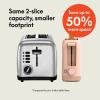 imagebella 2 Slice Slim Toaster Fitsanywhere Kitchenware 6 Setting Shade Control with Reheat ampamp Cancel Buttons Fits sourdough 10 Long Slot Anti Jam ampamp Auto Shutoff 900 Watt OatmilkBlossom