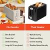 imagebella 2 Slice Slim Toaster Fitsanywhere Kitchenware 6 Setting Shade Control with Reheat ampamp Cancel Buttons Fits sourdough 10 Long Slot Anti Jam ampamp Auto Shutoff 900 Watt OatmilkOatmilk