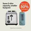 imagebella 2 Slice Slim Toaster Fitsanywhere Kitchenware 6 Setting Shade Control with Reheat ampamp Cancel Buttons Fits sourdough 10 Long Slot Anti Jam ampamp Auto Shutoff 900 Watt OatmilkSurf