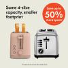 imagebella 2 Slice Slim Toaster Fitsanywhere Kitchenware 6 Setting Shade Control with Reheat ampamp Cancel Buttons Fits sourdough 10 Long Slot Anti Jam ampamp Auto Shutoff 900 Watt OatmilkBlossom