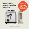 imagebella 2 Slice Slim Toaster Fitsanywhere Kitchenware 6 Setting Shade Control with Reheat ampamp Cancel Buttons Fits sourdough 10 Long Slot Anti Jam ampamp Auto Shutoff 900 Watt OatmilkOatmilk