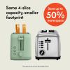 imagebella 2 Slice Slim Toaster Fitsanywhere Kitchenware 6 Setting Shade Control with Reheat ampamp Cancel Buttons Fits sourdough 10 Long Slot Anti Jam ampamp Auto Shutoff 900 Watt OatmilkSeaglass