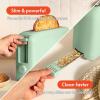 imagebella 2 Slice Slim Toaster Fitsanywhere Kitchenware 6 Setting Shade Control with Reheat ampamp Cancel Buttons Fits sourdough 10 Long Slot Anti Jam ampamp Auto Shutoff 900 Watt OatmilkSeaglass