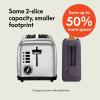imagebella 2 Slice Slim Toaster Fitsanywhere Kitchenware 6 Setting Shade Control with Reheat ampamp Cancel Buttons Fits sourdough 10 Long Slot Anti Jam ampamp Auto Shutoff 900 Watt OatmilkPlum