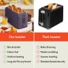 imagebella 2 Slice Slim Toaster Fitsanywhere Kitchenware 6 Setting Shade Control with Reheat ampamp Cancel Buttons Fits sourdough 10 Long Slot Anti Jam ampamp Auto Shutoff 900 Watt OatmilkPlum