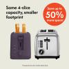 imagebella 2 Slice Slim Toaster Fitsanywhere Kitchenware 6 Setting Shade Control with Reheat ampamp Cancel Buttons Fits sourdough 10 Long Slot Anti Jam ampamp Auto Shutoff 900 Watt OatmilkPlum